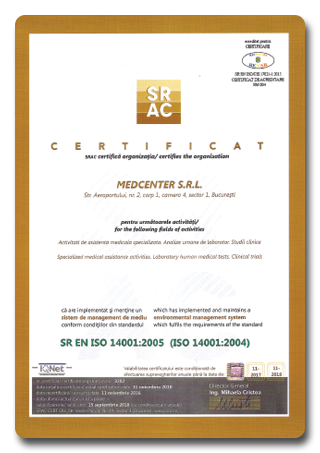 SRAC_Standardul de Management al Mediului SR EN ISO 14001:2005