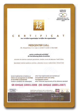 SRAC_Standardul de Management al Sănătății și Securității Operaționale OHSAS 18001:2007